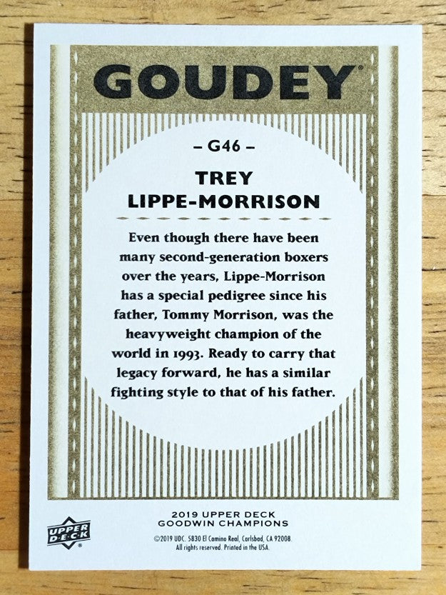 2019 Upper Deck Goodwin Champions Goudey #G46 Trey Lippe-Morrison