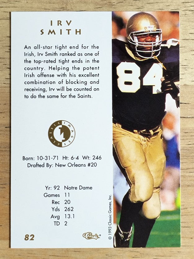 1993-94 Images Four Sport #82 Irv Smith