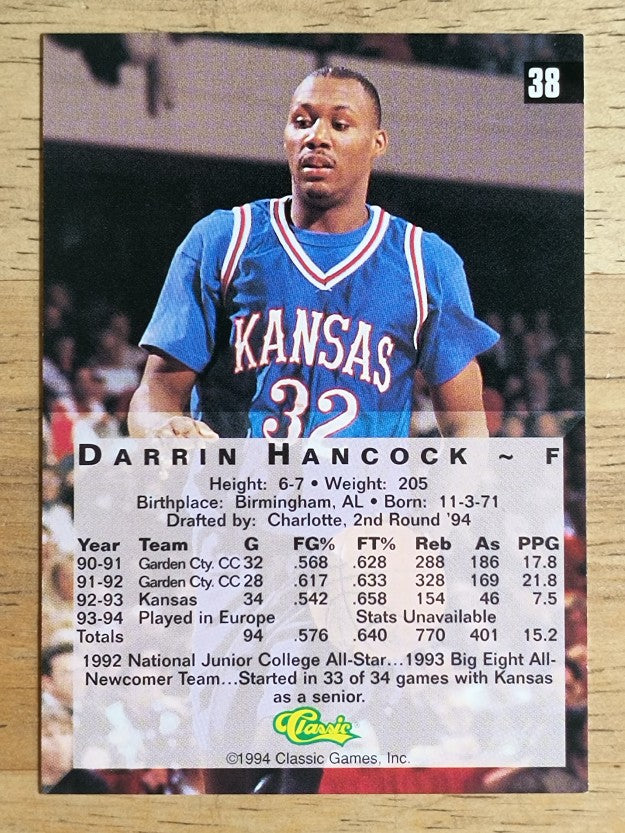 1994 Classic Four Sport #38 Darrin Hancock