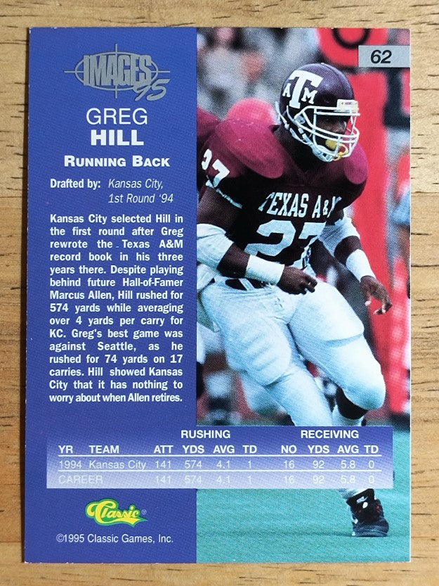 1995 Images Four Sport #62 Greg Hill