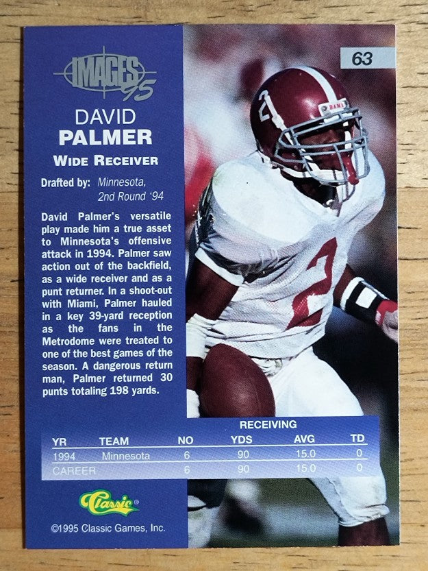 1995 Images Four Sport #63 David Palmer