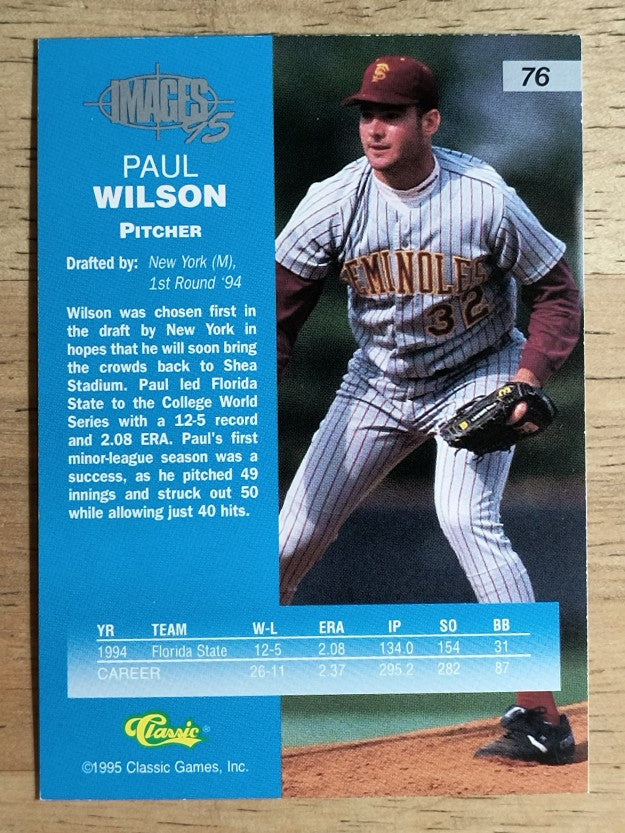 1995 Images Four Sport #76 Paul Wilson