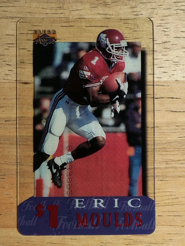 1996 Clear Assets Phone Cards $1 #14 Eric Moulds