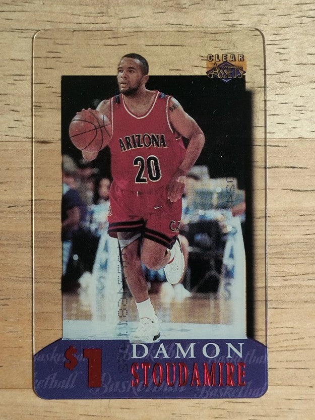 1996 Clear Assets Phone Cards $1 #15 Damon Stoudamire