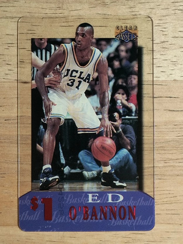 1996 Clear Assets Phone Cards $1 #29 Ed O'Bannon