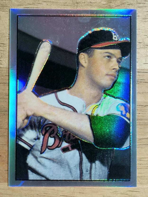 2001 Bowman Chrome Rookie Reprints Refractors #21 Eddie Mathews