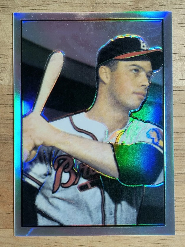 2001 Bowman Chrome Rookie Reprints Refractors #21 Eddie Mathews