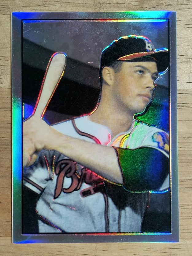 2001 Bowman Chrome Rookie Reprints Refractors #21 Eddie Mathews