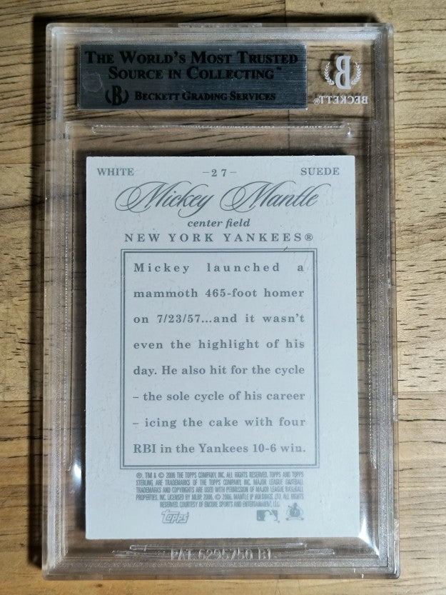 2006 Topps Sterling Framed White #27 Mickey Mantle (BGS 9 MINT)
