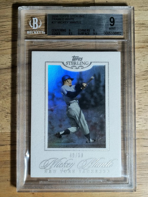 2006 Topps Sterling Framed White #27 Mickey Mantle (BGS 9 MINT)