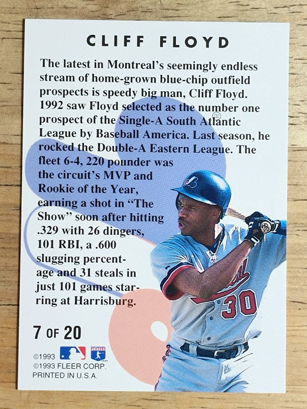 1994 Fleer Rookie Sensations #7 Cliff Floyd
