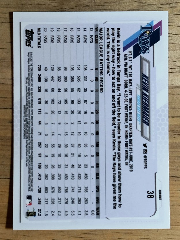 2021 Topps Chrome #38 Kevin Kiermaier
