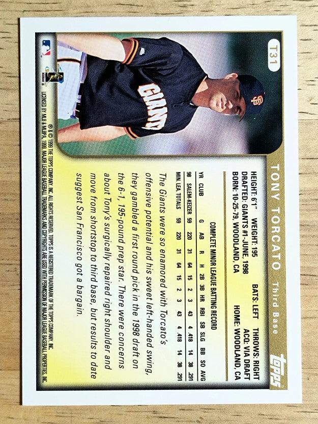 1999 Topps Traded #T31 Tony Torcato