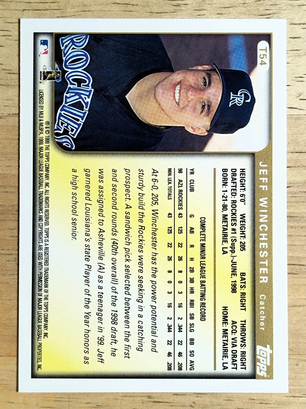 1999 Topps Traded #T54 Jeff Winchester