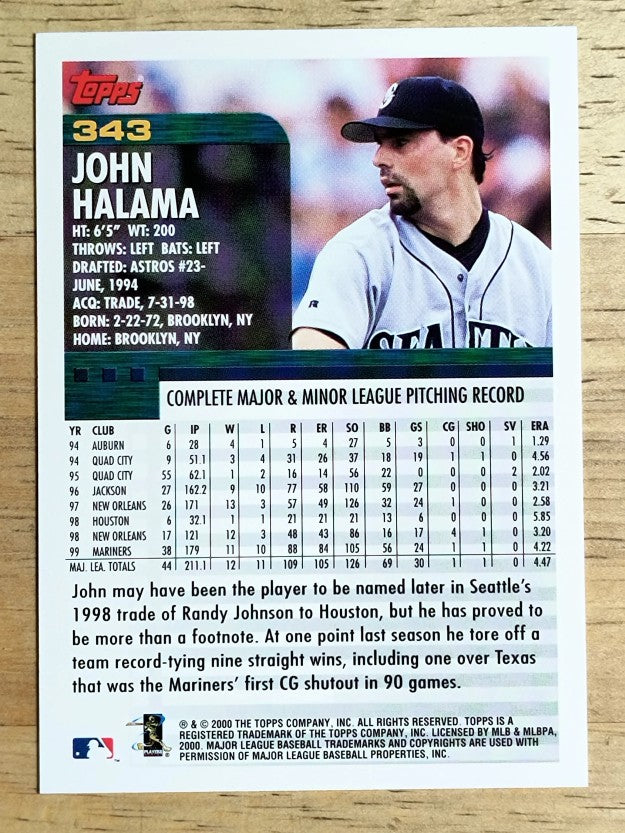 2000 Topps #343 John Halama