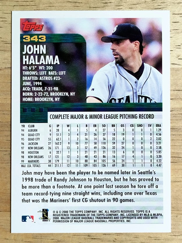 2000 Topps #343 John Halama
