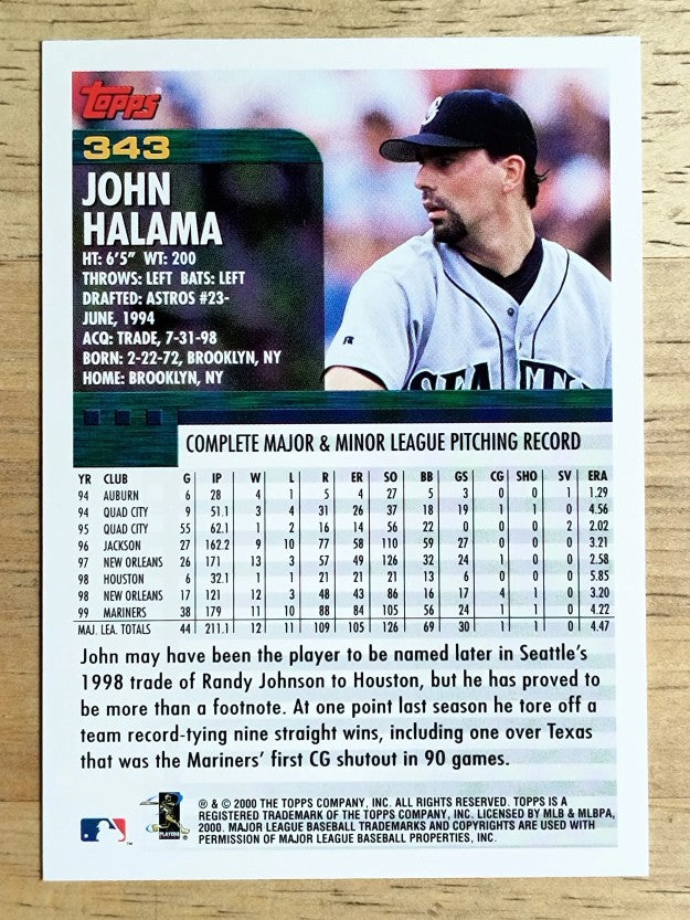 2000 Topps #343 John Halama
