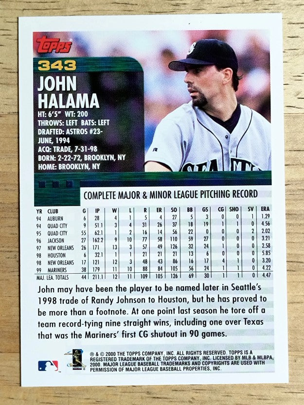 2000 Topps #343 John Halama