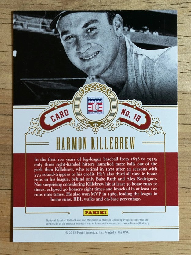 2012 Panini Cooperstown High Praise #18 Harmon Killebrew
