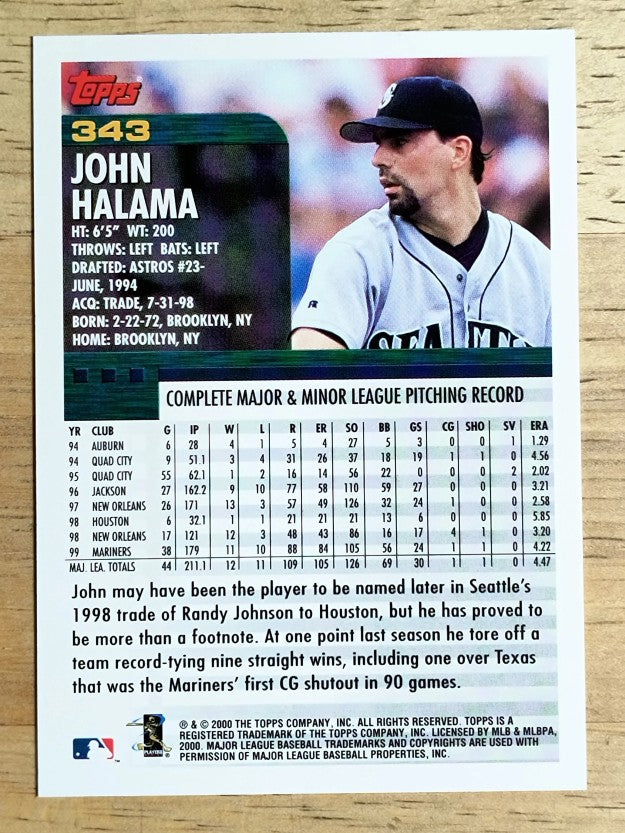2000 Topps #343 John Halama