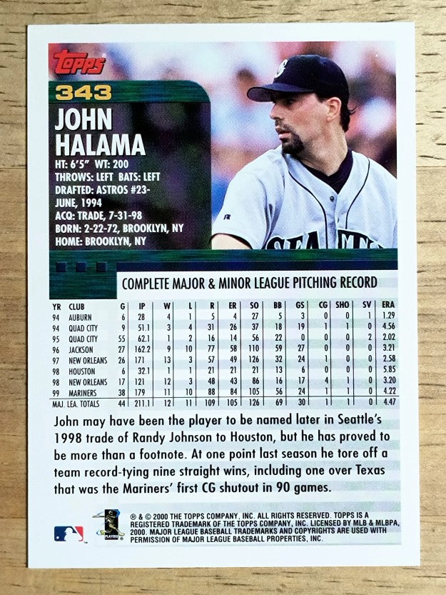 2000 Topps #343 John Halama