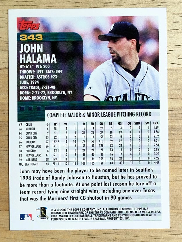 2000 Topps #343 John Halama