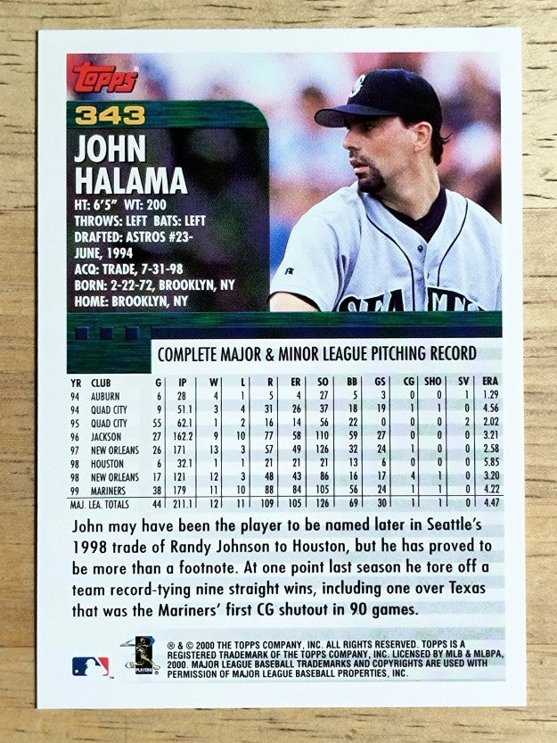 2000 Topps #343 John Halama