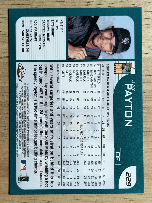 2001 Topps Chrome #229 Jay Payton
