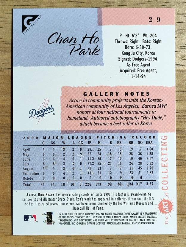 2001 Topps Gallery #29 Chan Ho Park
