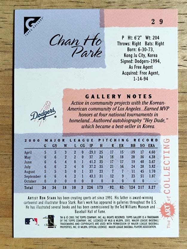 2001 Topps Gallery #29 Chan Ho Park