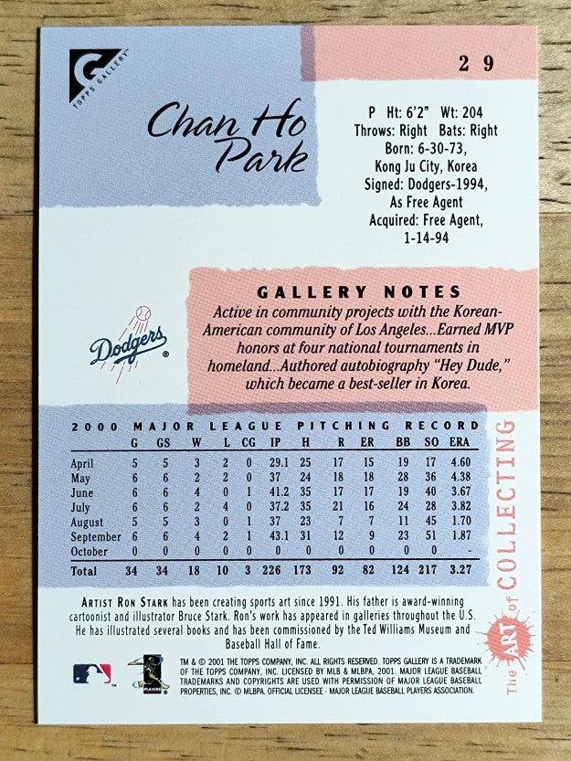 2001 Topps Gallery #29 Chan Ho Park