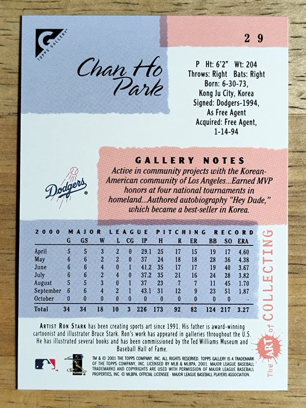2001 Topps Gallery #29 Chan Ho Park