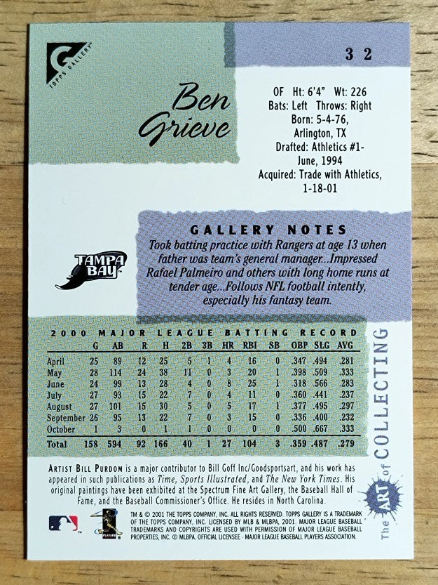 2001 Topps Gallery #32 Ben Grieve