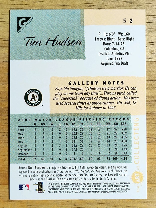 2001 Topps Gallery #52 Tim Hudson