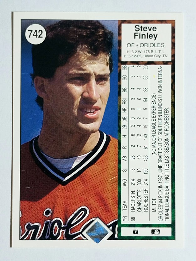 1989 Upper Deck #742 Steve Finley RC