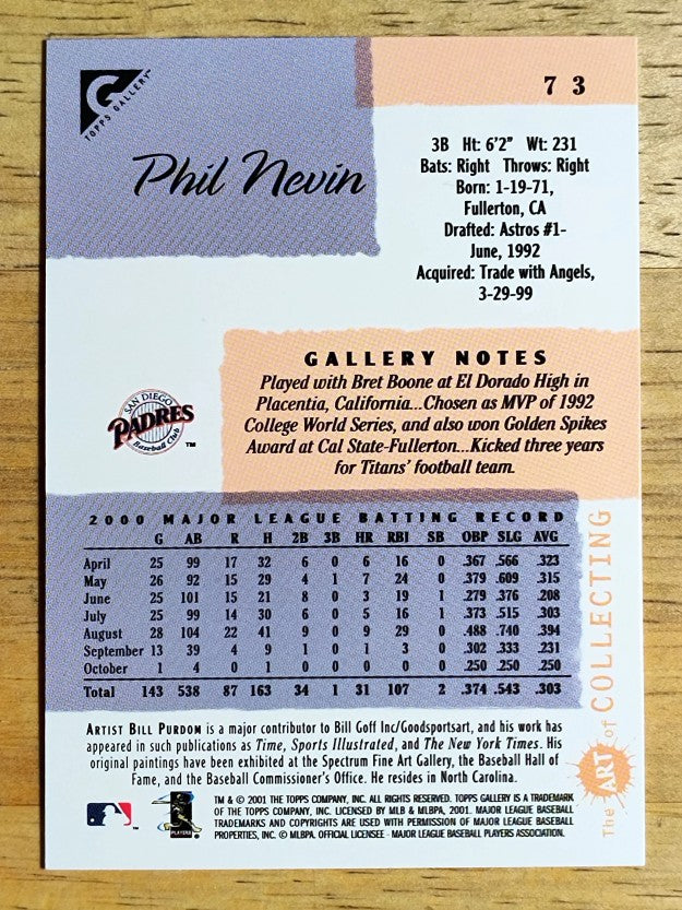 2001 Topps Gallery #73 Phil Nevin