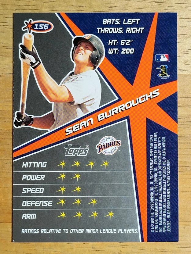 2001 Topps Stars #156 Sean Burroughs