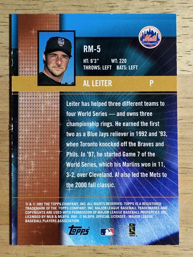 2002 Topps Ring Masters #RM5 Al Leiter