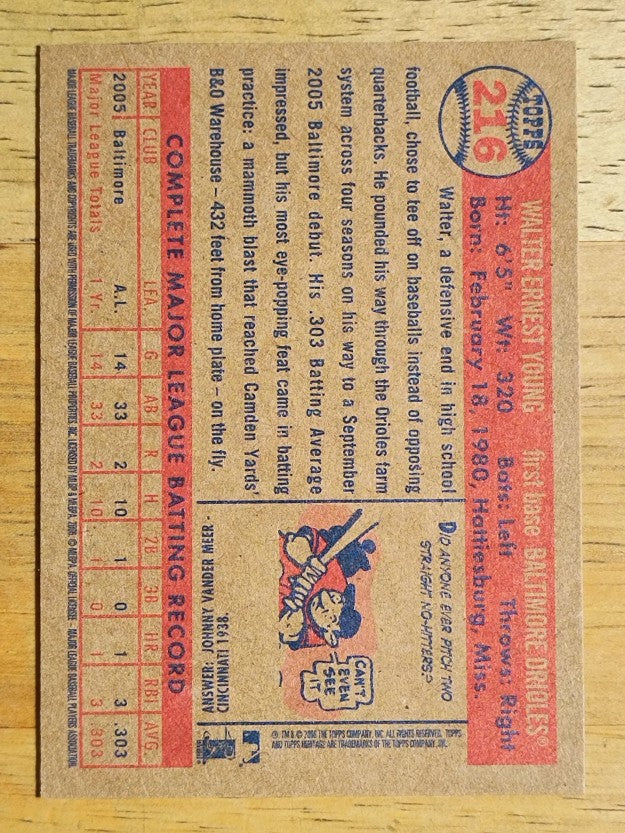 2006 Topps Heritage #216 Walter Young