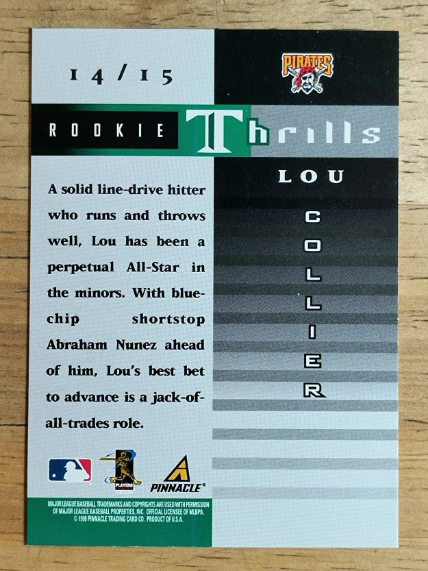 1998 Zenith Rookie Thrills #14 Lou Collier