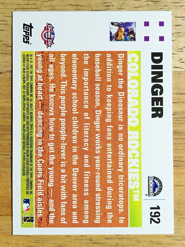 2007 Topps Opening Day #192 Dinger