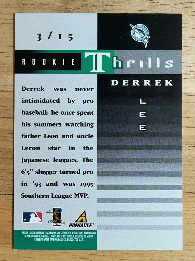 1998 Zenith Rookie Thrills #3 Derrek Lee