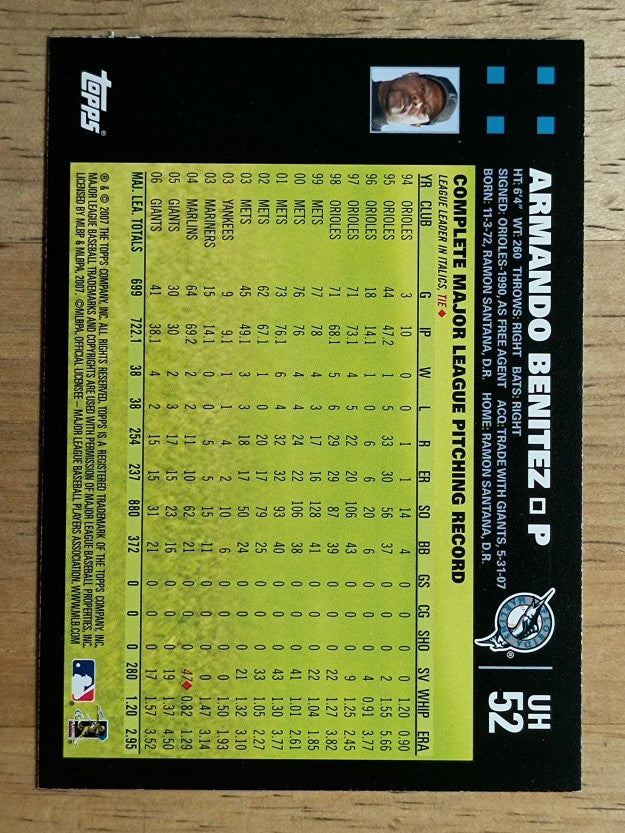 2007 Topps Update #52 Armando Benitez