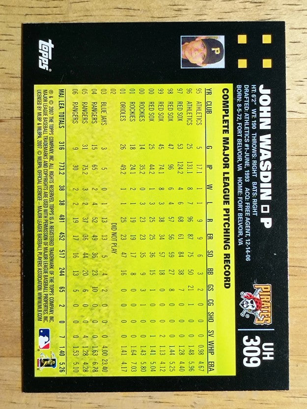 2007 Topps Update #309 John Wasdin