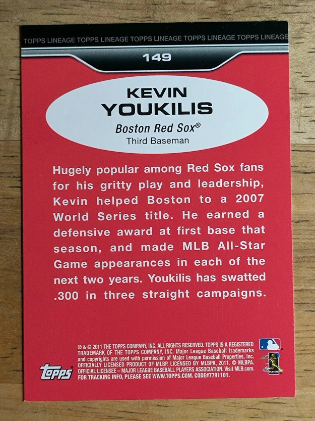 2011 Topps Lineage #149 Kevin Youkilis