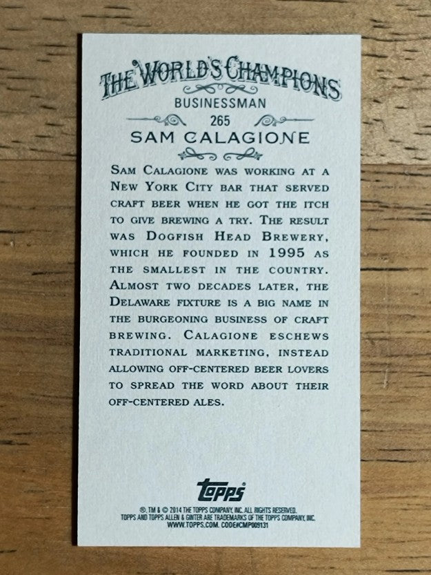 2014 Topps Allen and Ginter Mini Gold #265 Sam Calagione