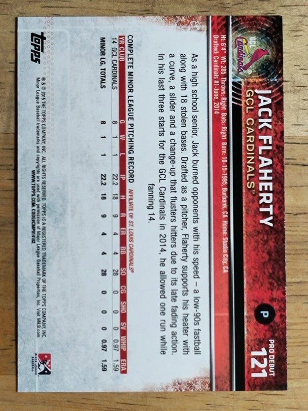 2015 Topps Pro Debut #121 Jack Flaherty