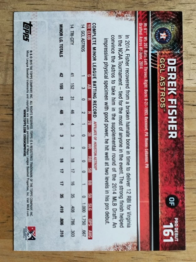 2015 Topps Pro Debut #161 Derek Fisher