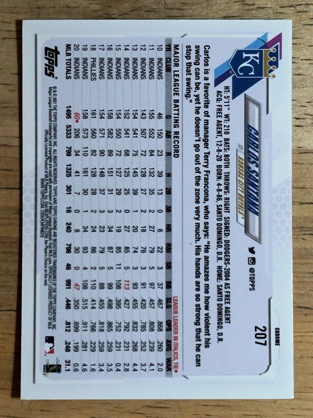 2021 Topps Chrome #207 Carlos Santana