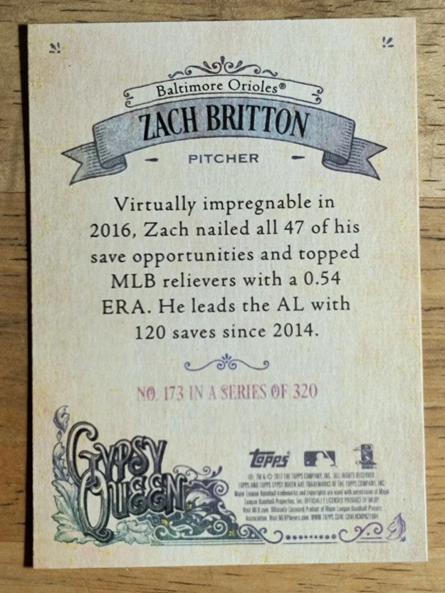 2017 Topps Gypsy Queen #173 Zach Britton